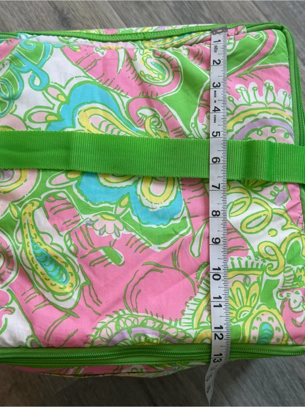 Lilly Pulitzer Insulated Cooler Tote Pink Green Floral Picnic Beach Lunch Bag